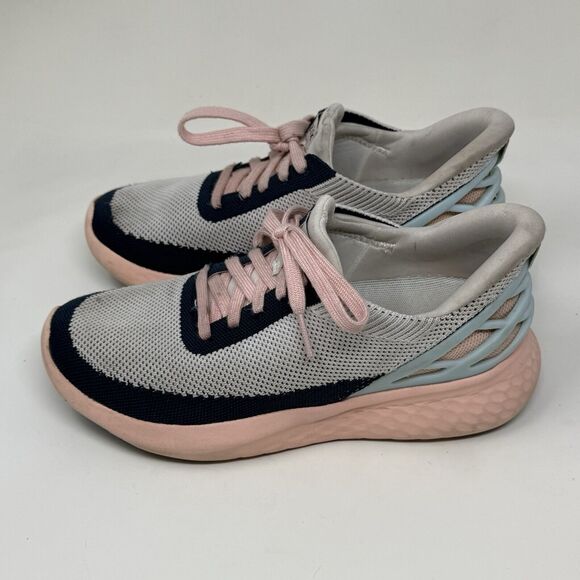 Kizik Athens Bahama Womens 6.5 White Pink Knit Slip On Handsfree Shoes - Picture 4 of 16